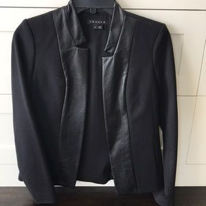 Theory blazer with leather trim. Size 00